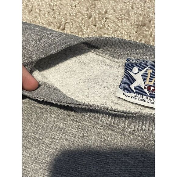 Vintage New York Islanders Fisherman Crewneck Sweatshirt Lee Sport Big Helmet XL - Picture 9 of 9